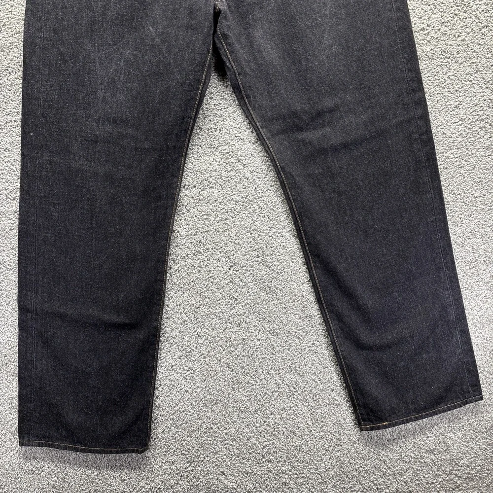 Levi's 501 XX Button Fly Mens Measure 34x30 (36x32 On Tag) Black Denim Jeans EUC